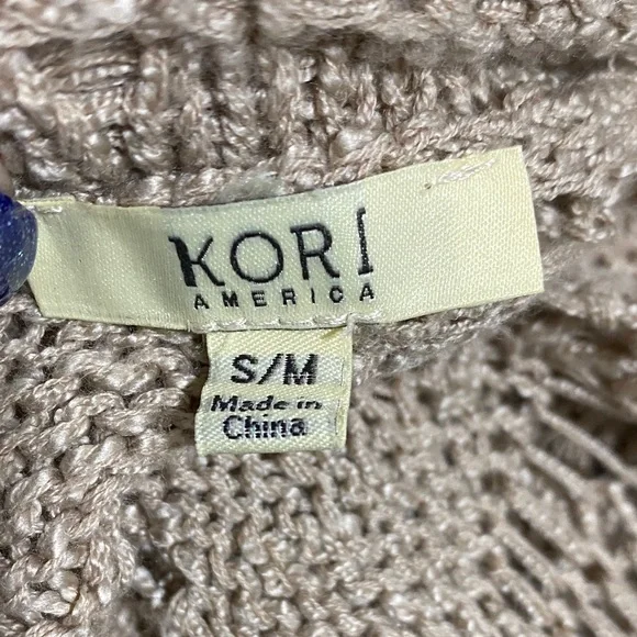 Boho Festival Knit Long Duster Fringe Cardigan Tan Brown - Picture 3 of 4